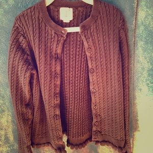 Girls Lands End Navy Sweater size 10